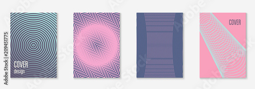 Cool cover template set. Minimal trendy vector with halftone gradients. Geometric cool cover template for flyer, poster, brochure and invitation. Minimalistic colorful shapes. Abstract illustration.