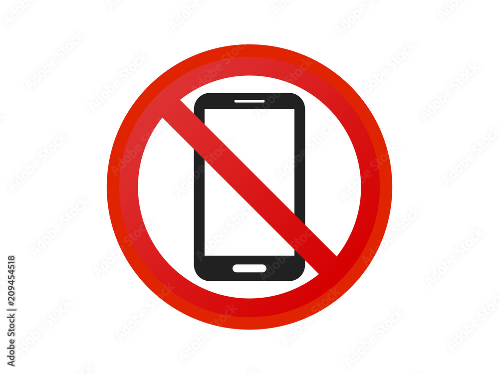 Mobile Phone Ban Vector Icon Mobile Phone Ban Vector Icon