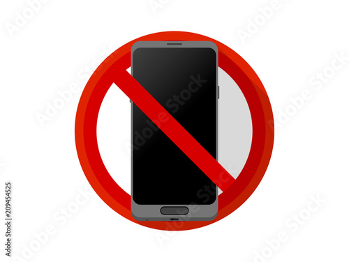 Mobile Phone Ban Vector Icon