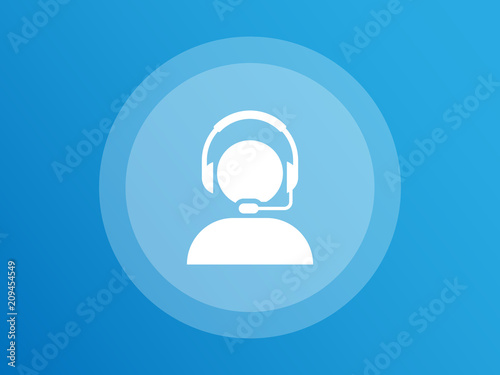 Call Center Operator Icon Vector
