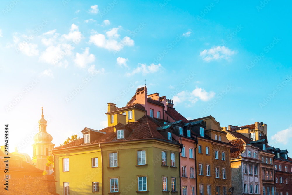 Obraz premium Beautiful old houses in Warsaw