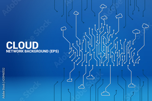 Cloud computing network  circuit line concept