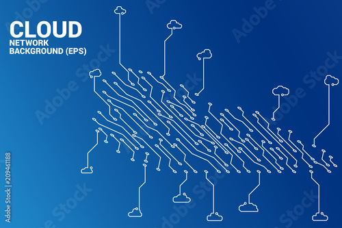 Cloud computing network  circuit line concept