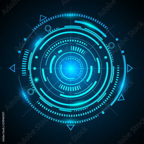 Hud Futuristic .Fantastic circle .Background of the future