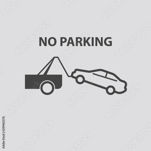 No parking icon, Vector