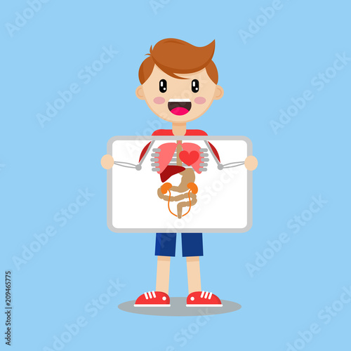 Boy with X-ray.