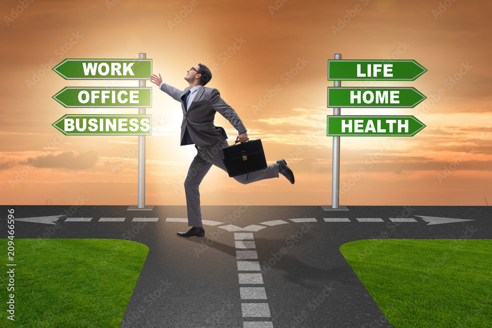 Work life or home balance business concept Work life or home balance business concept