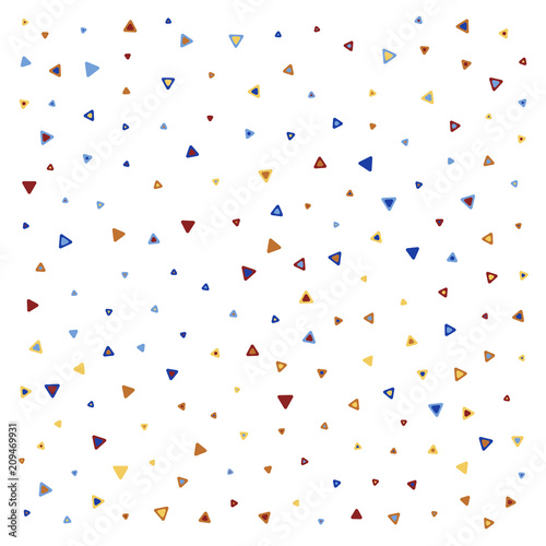 Abstract triangle colorful vector seamless pattern. Gaudi style mosaic