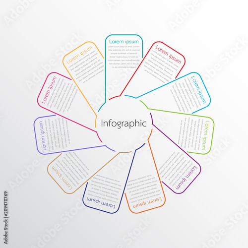 Vector infographic templates used for detailed reports. All 11 topics.