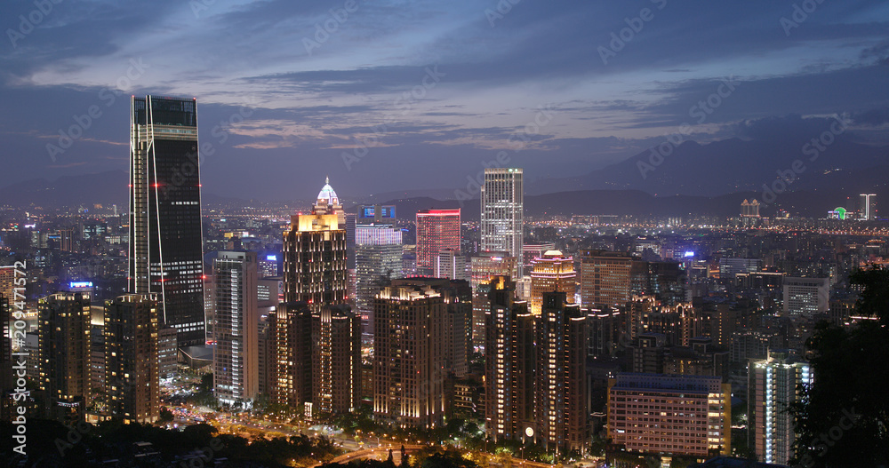Taipei  city at night