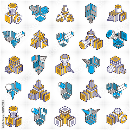 Abstract construction isometric designs, vector set.