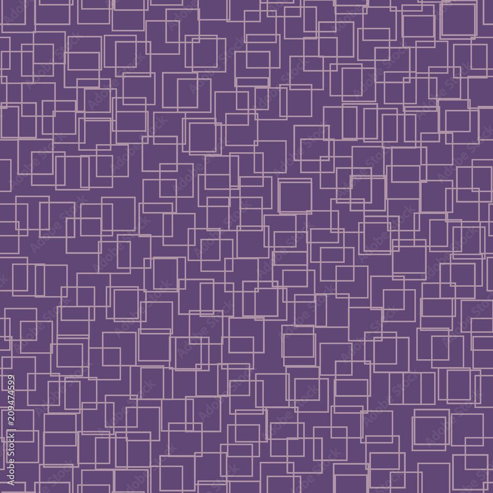 Violet geometric background with squares. Seamless pattern. Fashionable color. Vector illustration Violet geometric background with squares. Seamless pattern. Fashionable color. Vector illustration