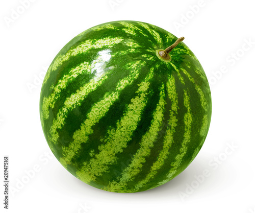 Obraz na płótnie Sweet and red watermelon isolated on white background. w salonie