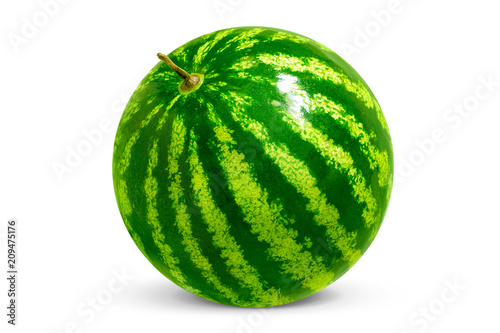 Sweet and red watermelon isolated on white background.