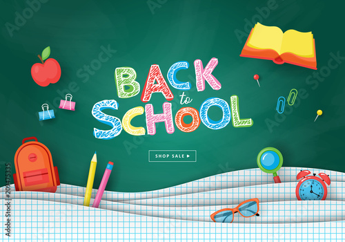Back to school banner design