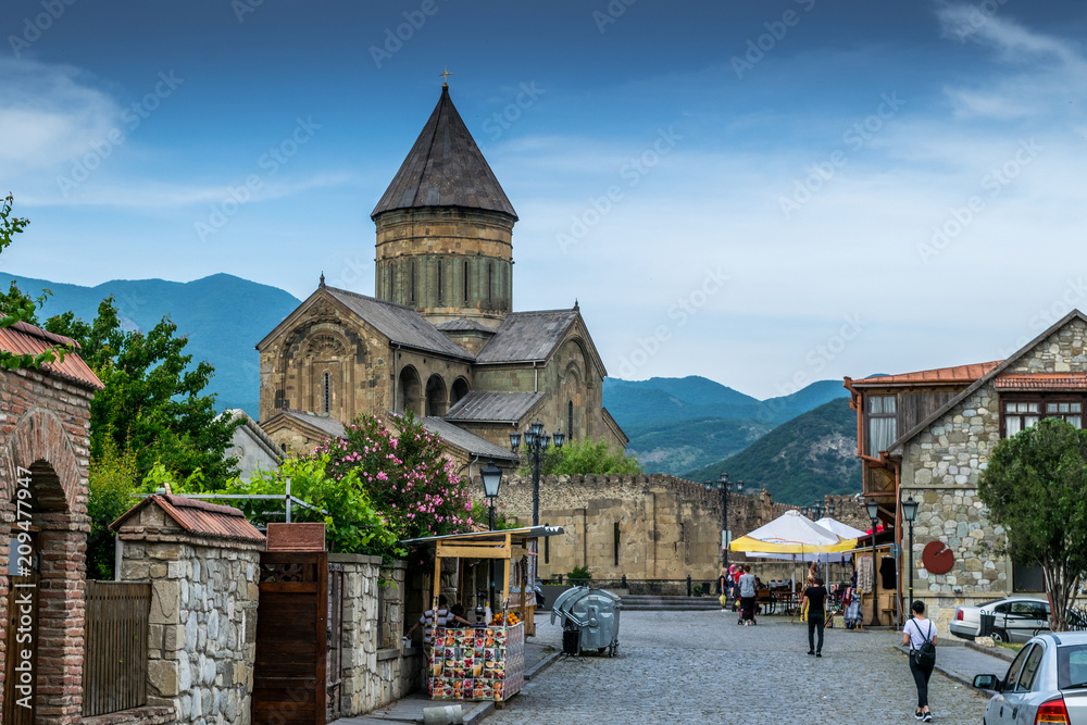 Obraz premium Orthodox church, Mtskheta‎, Svetitskhoveli Cathedral, Georgia