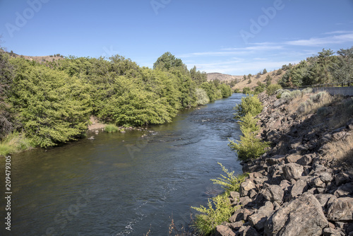 Warm Springs river Eastern Oregon near Kahneeta resor.