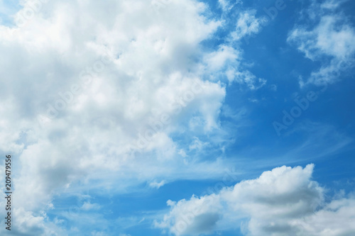Clouds in the blue sky, natural background
