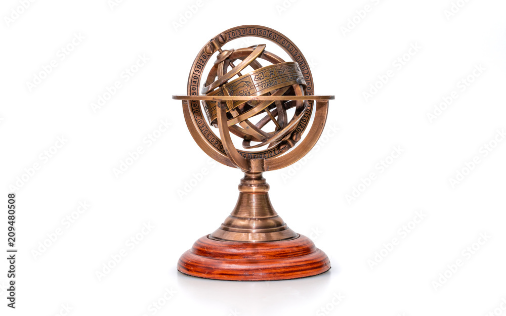 Sundial Astrology On White Background Sundial Astrology On White Background