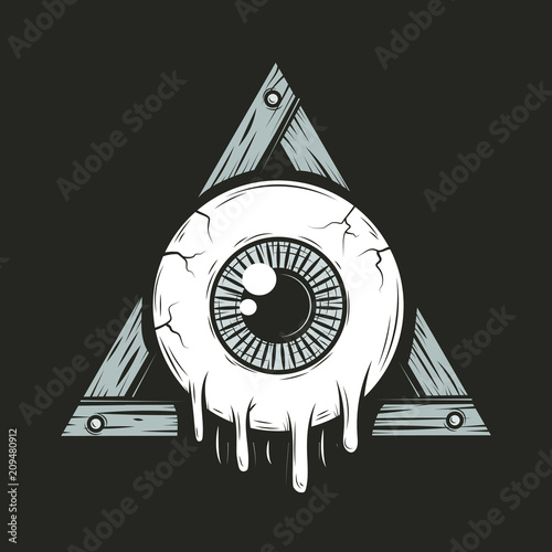 Cartoon all seeing eye