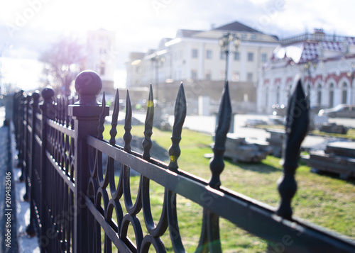 Obraz na plátně Mansion behind the fence