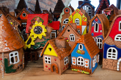 Cozy houses made of clay
