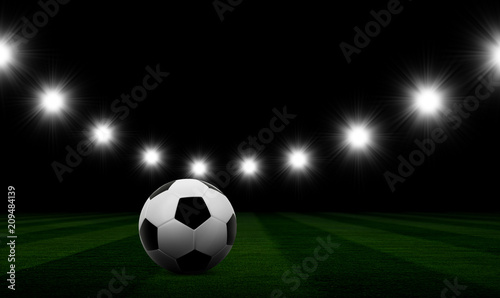 Soccerball on the football field. © Vero