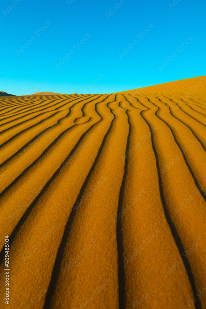 Long wind formed ripples with shadow defined edges in dunes of Hidden ...