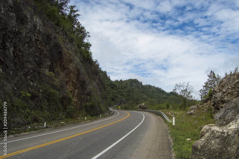 Highway and mountainous landscape Highway and mountainous landscape