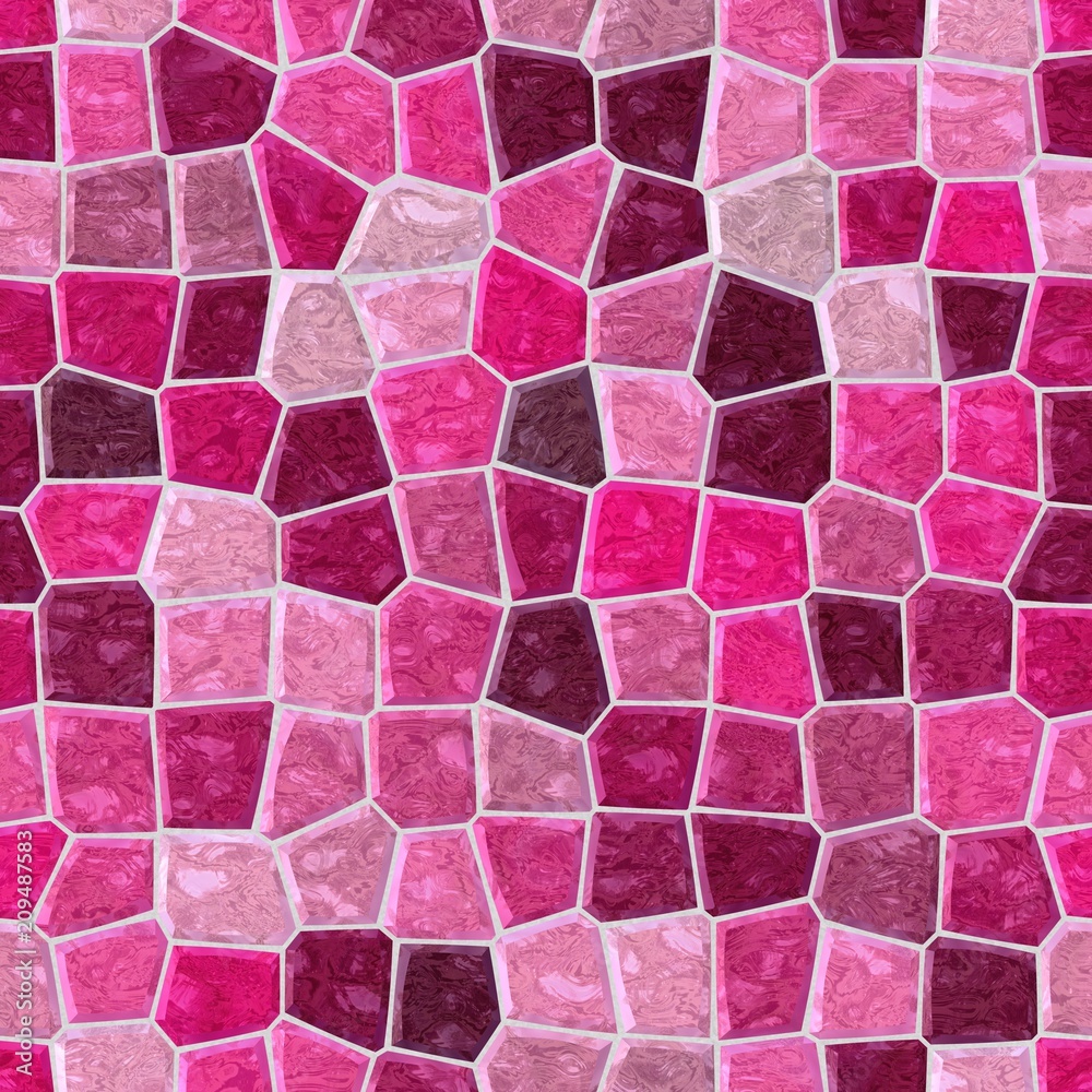 Surface Floor Marble Mosaic Pattern Seamless Background With Gray Grout Baby Pink Vibrant Magenta Burgundy Maroon Color Stock Illustration Adobe Stock