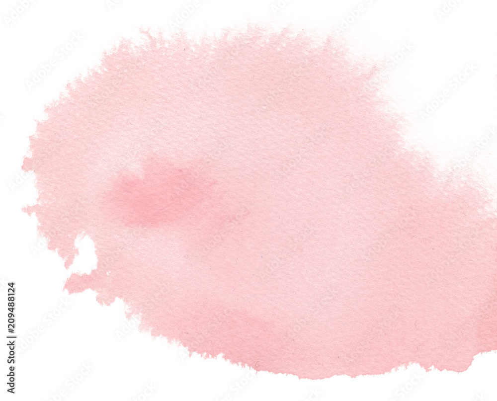 Watercolor Abstract Blush Pink Isolated