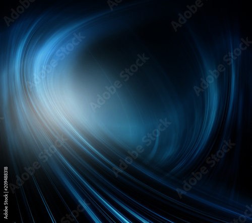 Abstract blue background  abstract lines twisting into beautiful bends