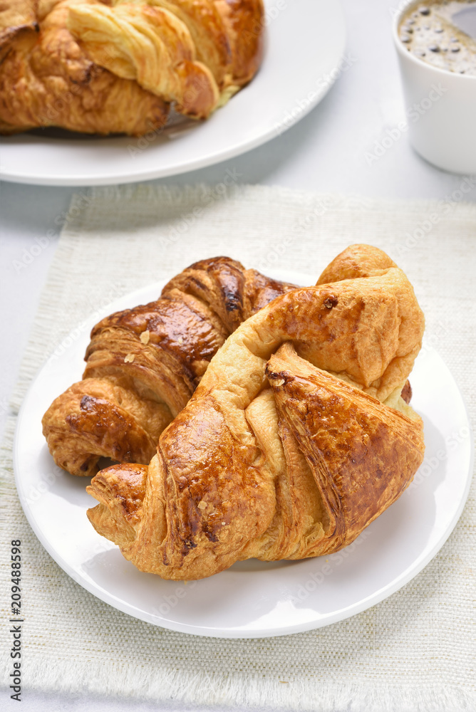 Croissants and cup of coffee