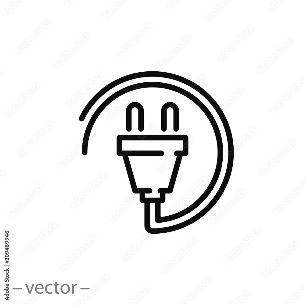 Electric plug icon vector