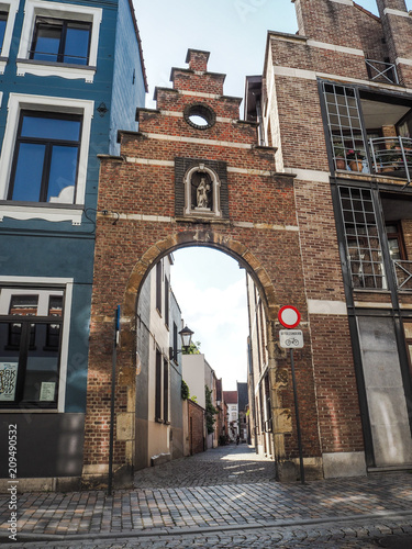 Entrance to the large beguinage in Mechelen, Belgium