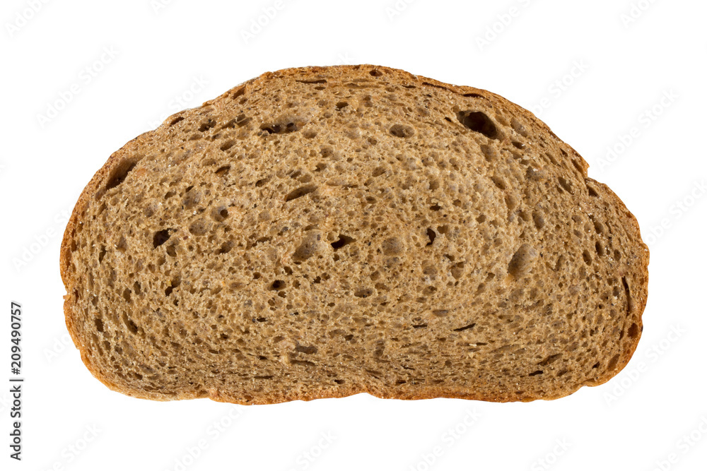 a piece of bread isolated on white background, close up a piece of bread isolated on white background, close up