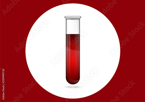 vector test tubes filled with blood