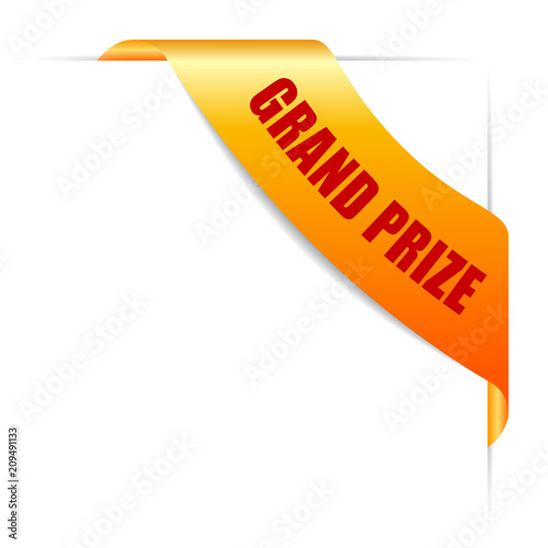 Grand prize award vector ribbon