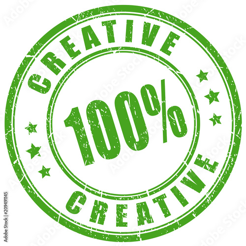 Creative green rubber stamp
