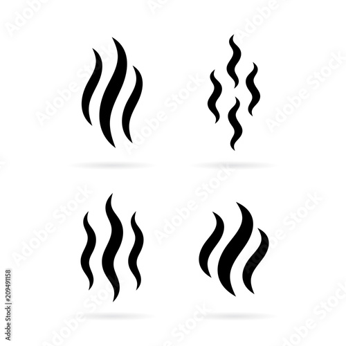 Smoke steam silhouette icon