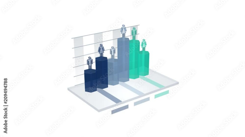 3D Infographic Element with Alpha Channel