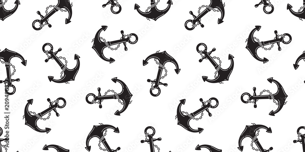Anchor Seamless Pattern vector helm chain Nautical maritime isolated tropical boat background wallpaper Anchor Seamless Pattern vector helm chain Nautical maritime isolated tropical boat background wallpaper