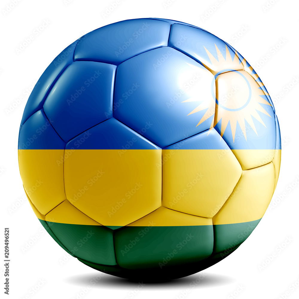 Rwanda soccer ball football futbol isolated