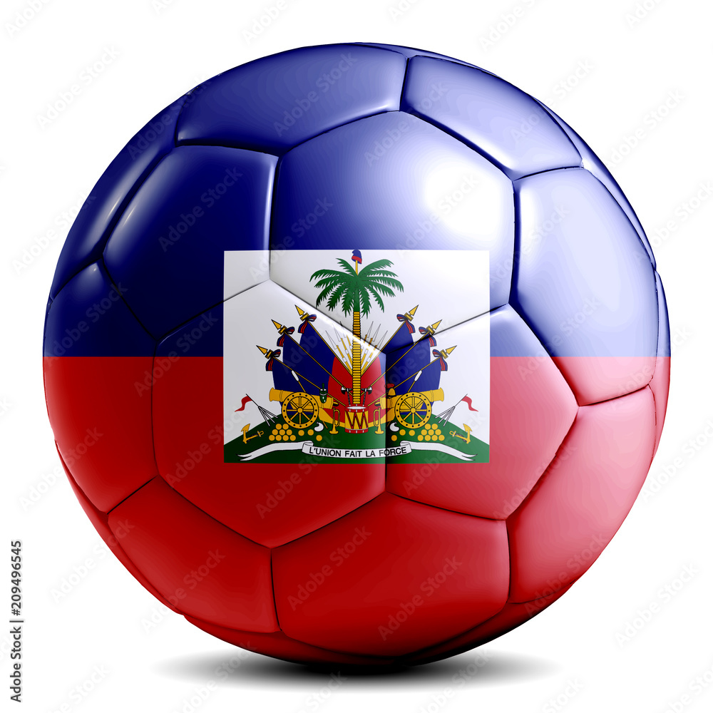 Haiti soccer ball football futbol isolated Stock Illustration