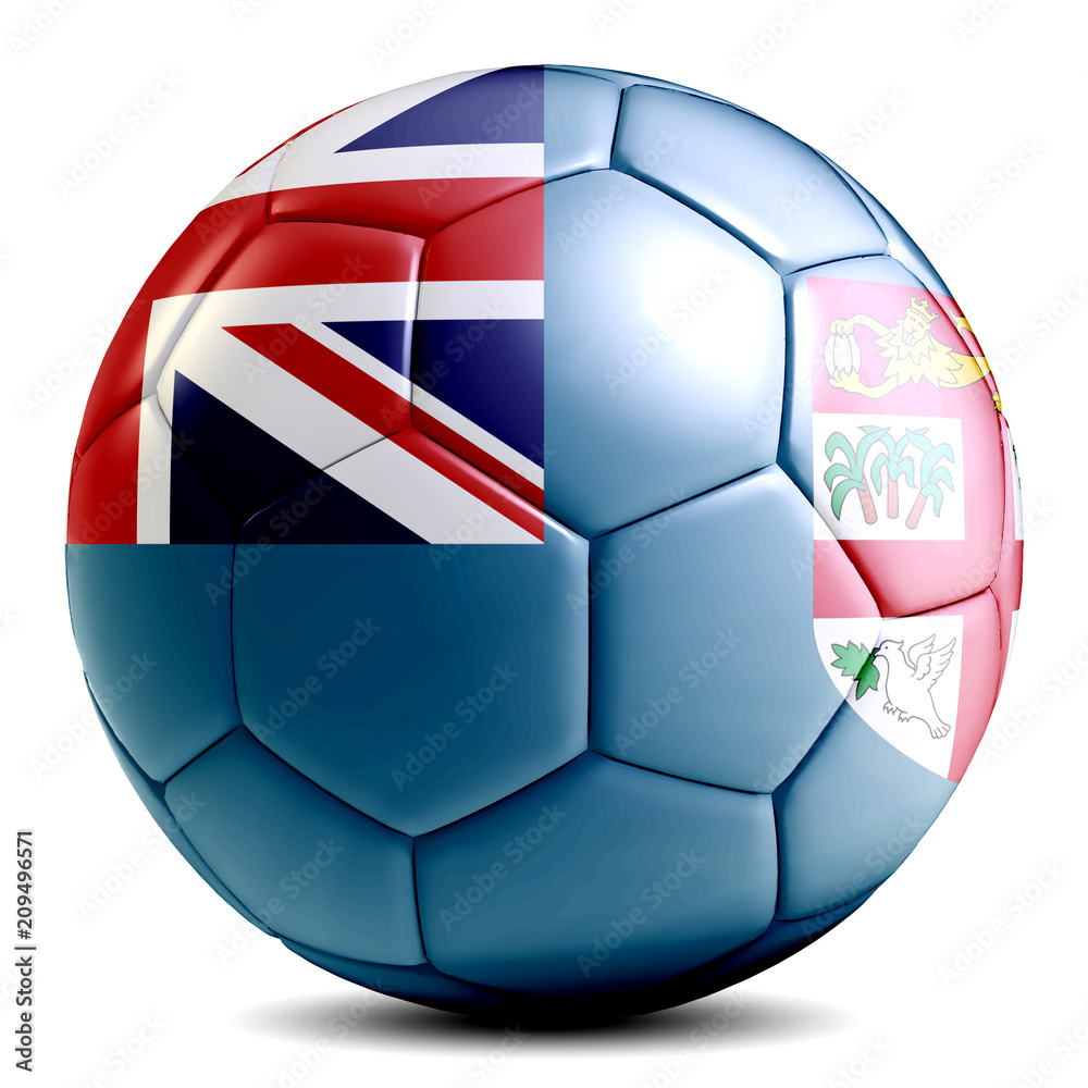 Fototapeta premium Fiji soccer ball football futbol isolated