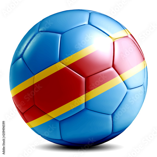 Democratic Republic of the Congo soccer ball football futbol isolated