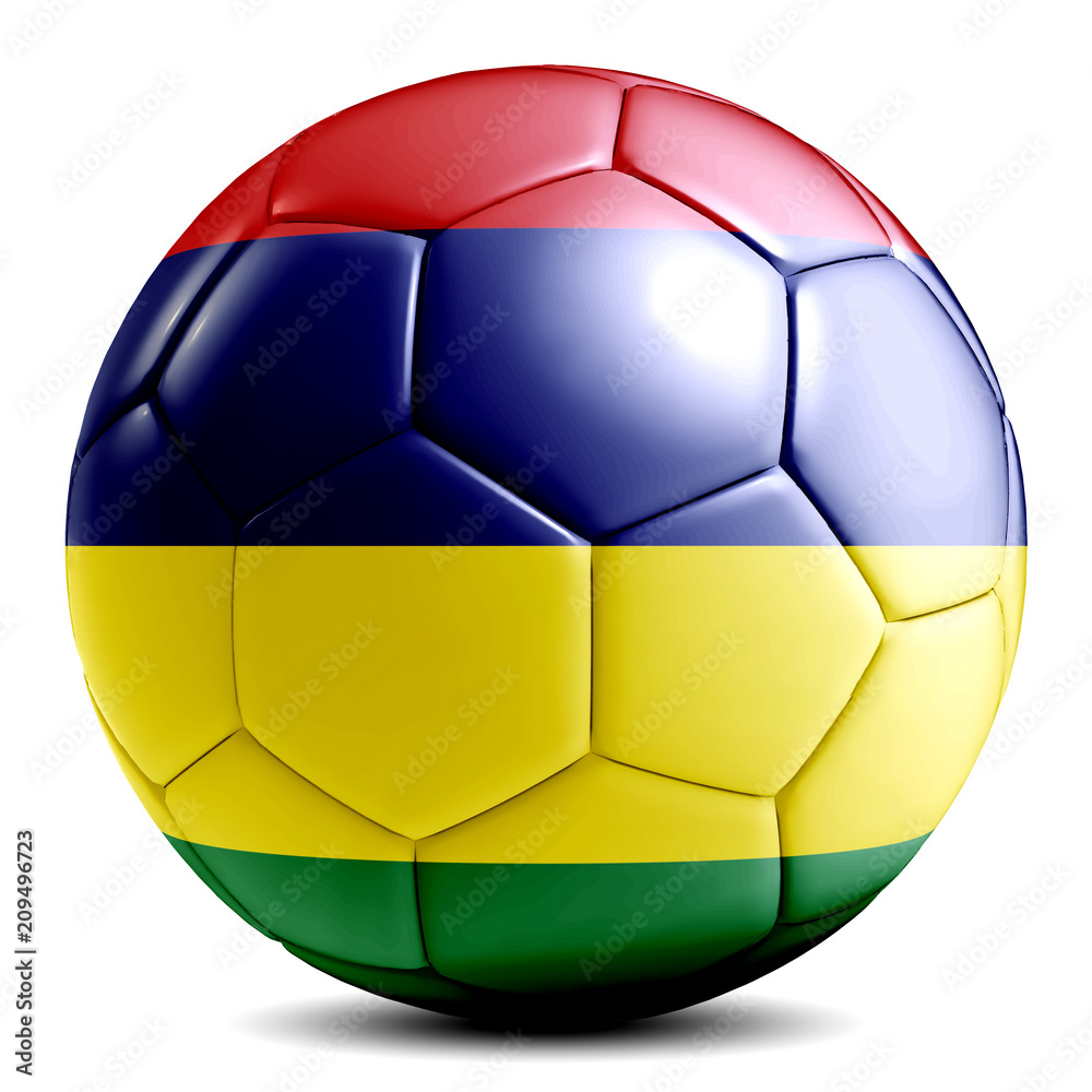 Fototapeta premium Mauritius soccer ball football futbol isolated