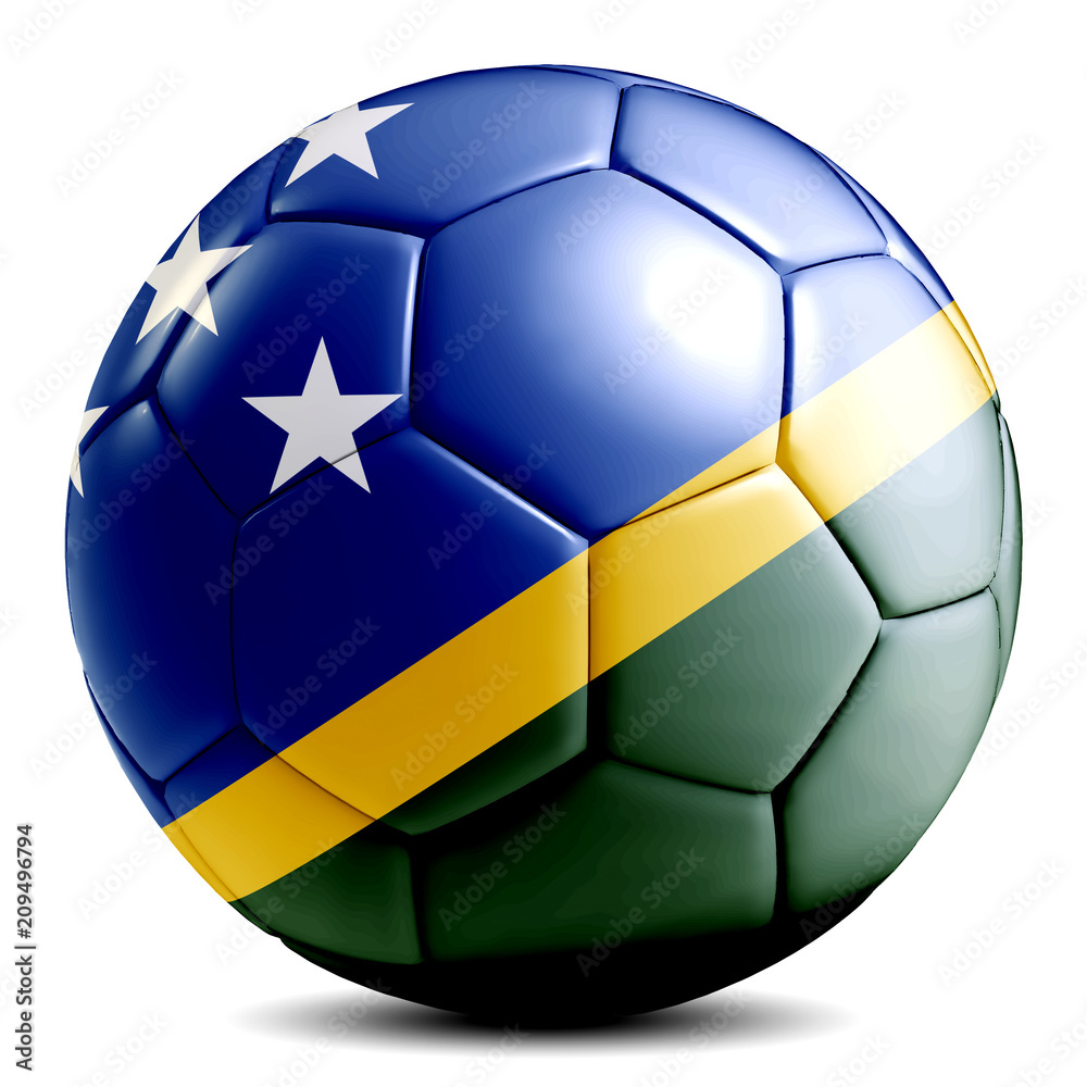 Fototapeta premium Solomon Islands soccer ball football futbol isolated