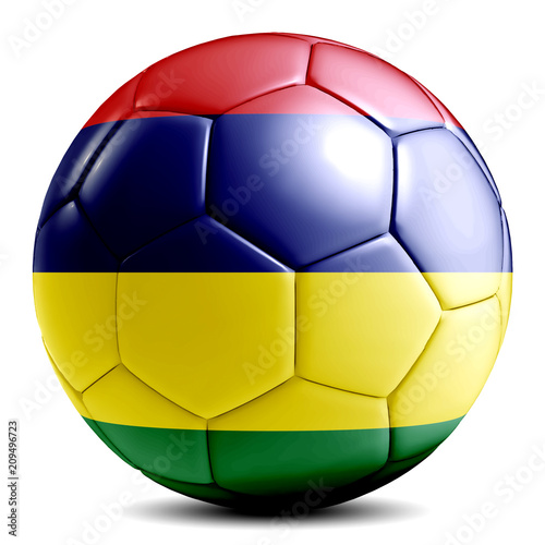 Mauritius soccer ball football futbol isolated
