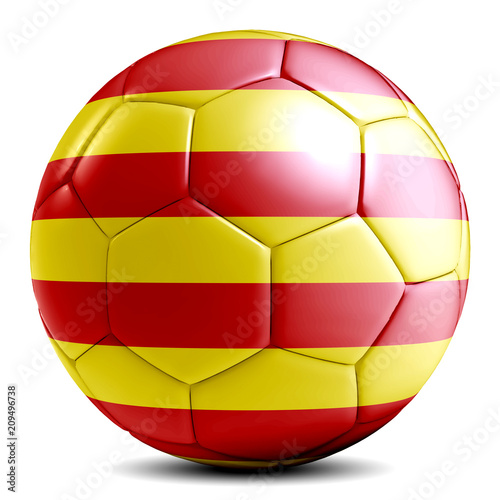 Catalonia soccer ball football futbol isolated